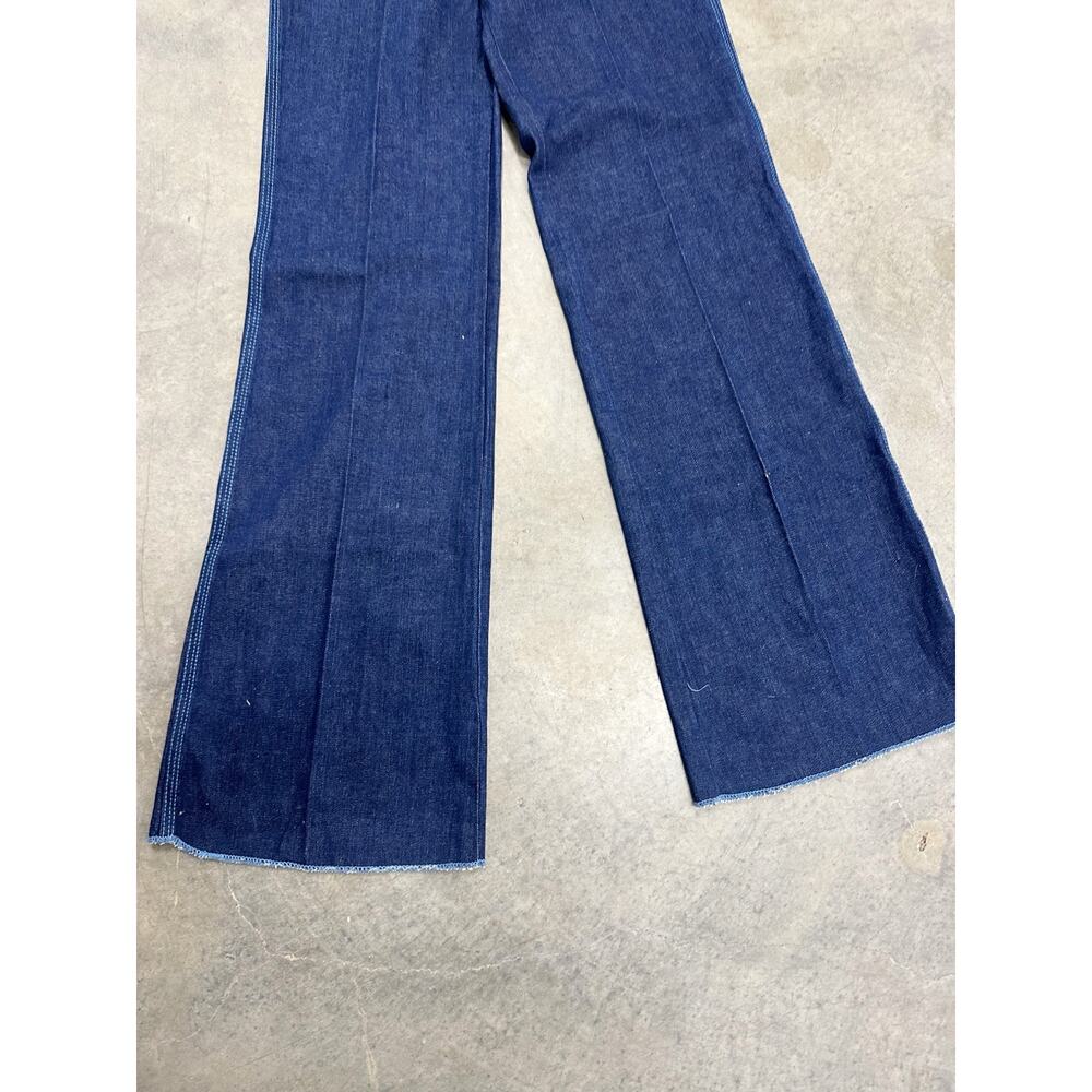 Vintage Wrangler Hallmark Wide Flare Jeans USA Made 29x35 Student Dark Wash - Picture 9 of 10